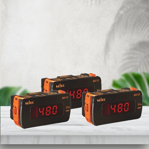 Selec MV15-DC-200V(48x96) Đồng hồ tủ điện đo Điện áp DC hiển thị 3 số